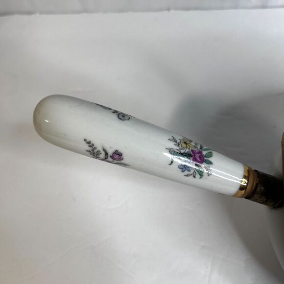 VTG Porcelain Silent Butler Crumb Ashes Collector Hinged Lid Andrea By Sadek - Picture 13 of 16